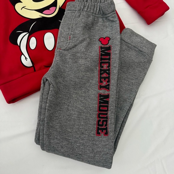 Disney Mickey Mouse boys Sweatsuit size 7/8 red and gray - Picture 6 of 9